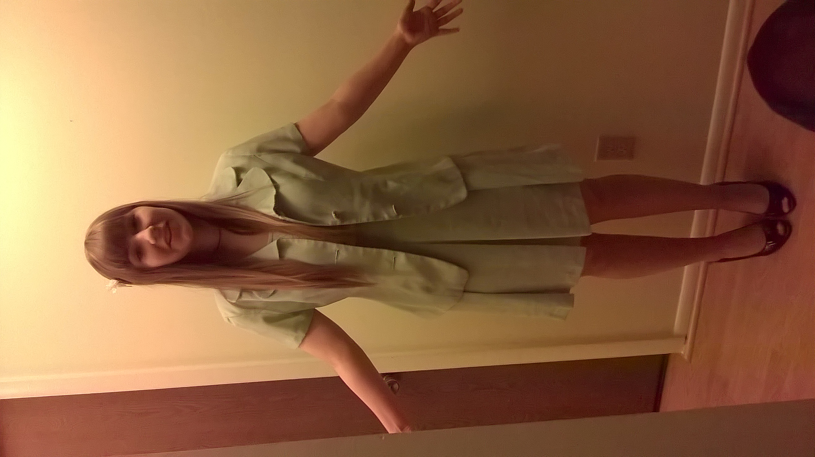 Ready for her Senior Presentation!