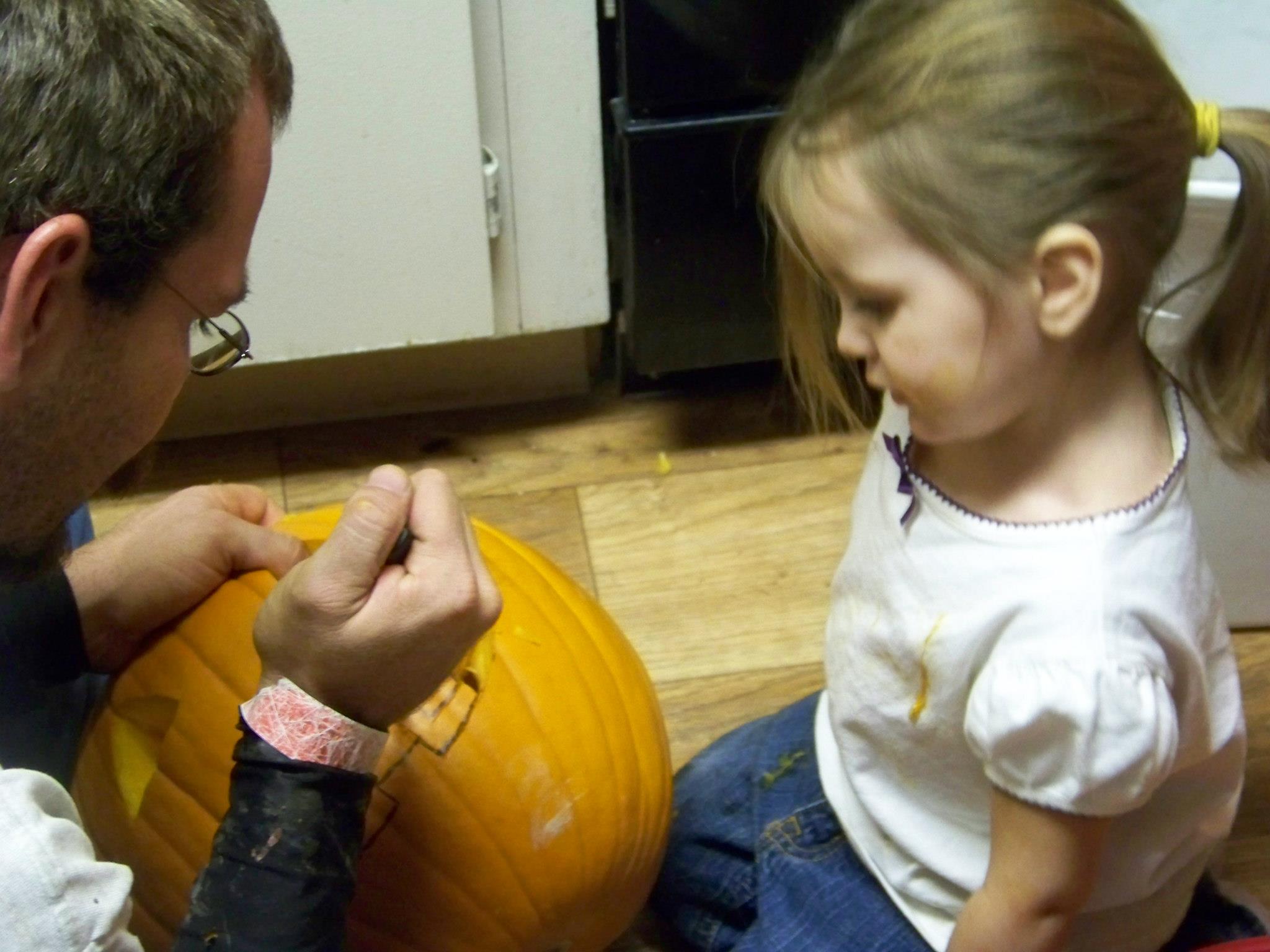 Halloween pumpkin carving