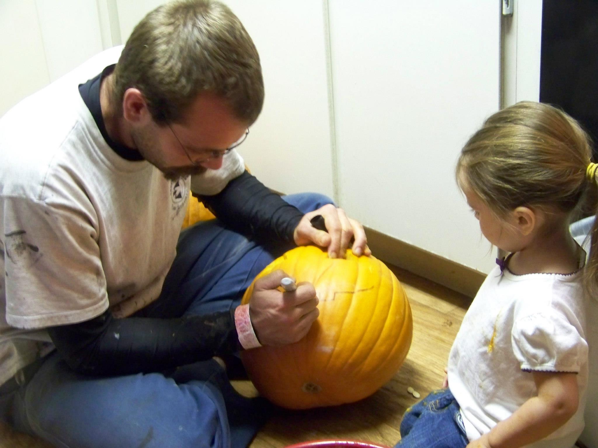 Halloween pumpkin carving